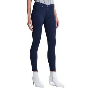 Adriano Goldschmeid Night Blue Feather Corduroy Super Skinny Leggings Pants